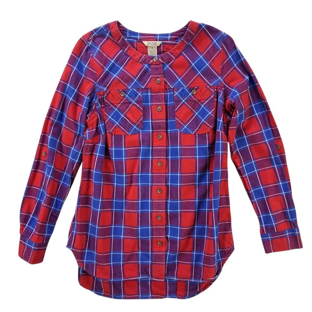 Women Duluth trading co Plaid Button Down Shirt size S small